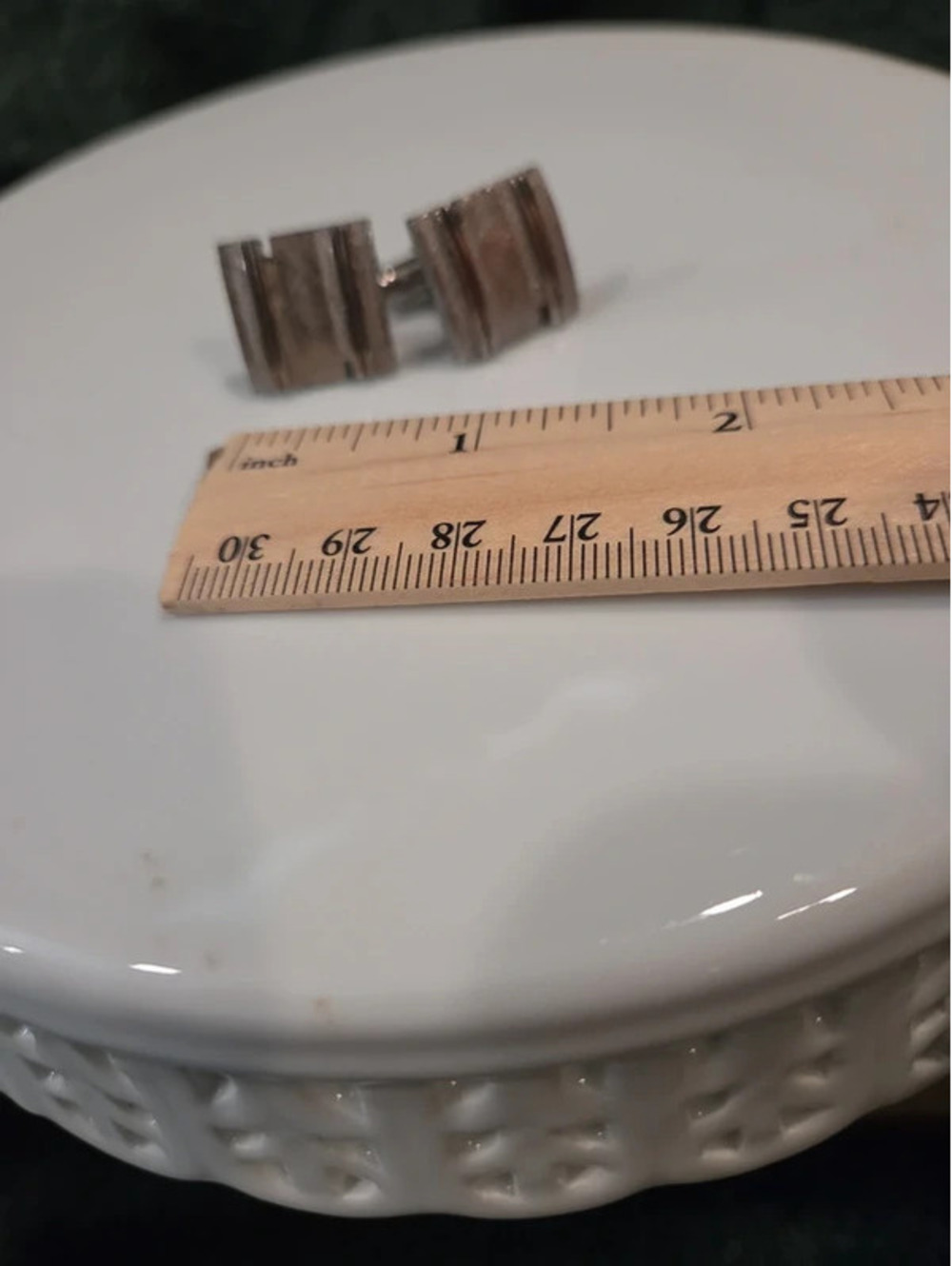 Silvertone cufflinks - Picture 4 of 4